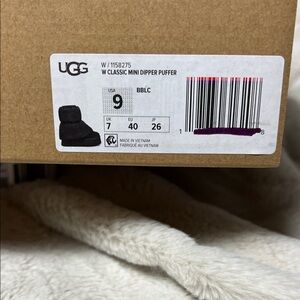 UGG Black Mini Dipper Puffer Boots